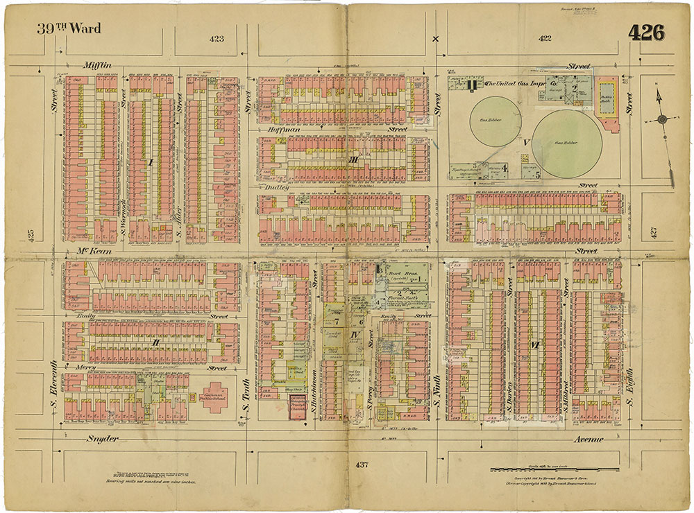 Insurance Maps of the City of Philadelphia, 1915-1919, Plate 426