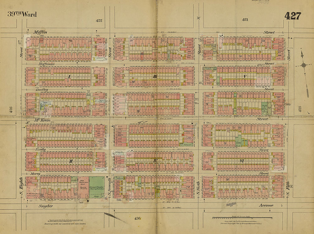 Insurance Maps of the City of Philadelphia, 1915-1919, Plate 427