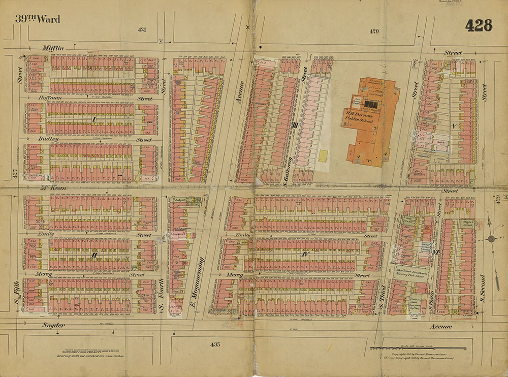 Insurance Maps of the City of Philadelphia, 1915-1919, Plate 428
