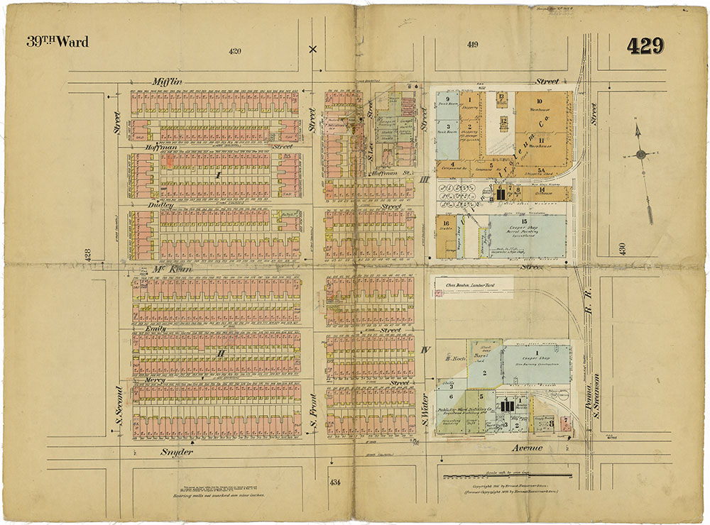 Insurance Maps of the City of Philadelphia, 1915-1919, Plate 429