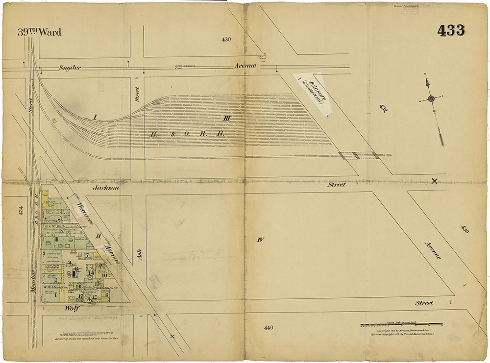 Insurance Maps of the City of Philadelphia, 1915-1919, Plate 433