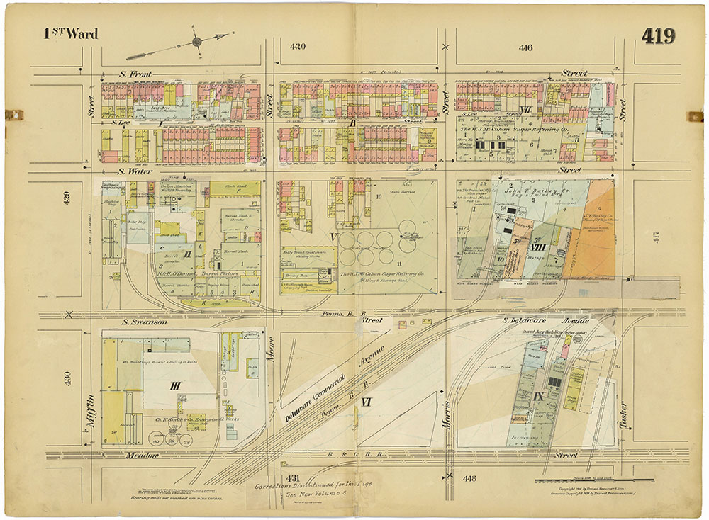 Insurance Maps of the City of Philadelphia, 1915-1920, Plate 419