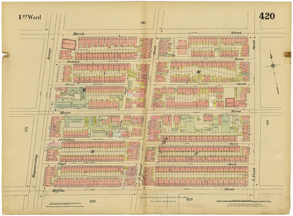 Insurance Maps of the City of Philadelphia, 1915-1920, Plate 420