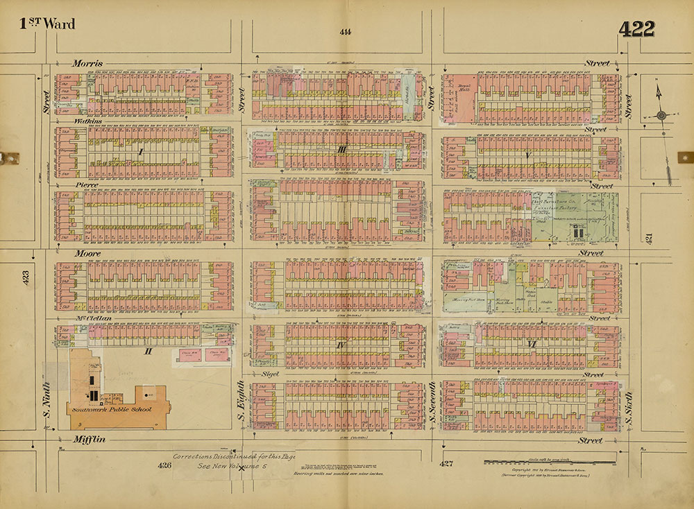 Insurance Maps of the City of Philadelphia, 1915-1920, Plate 422