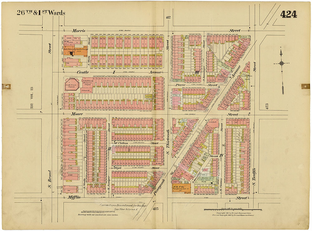 Insurance Maps of the City of Philadelphia, 1915-1920, Plate 424