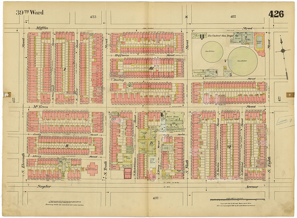 Insurance Maps of the City of Philadelphia, 1915-1920, Plate 426