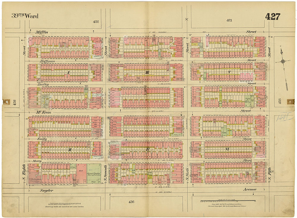 Insurance Maps of the City of Philadelphia, 1915-1920, Plate 427