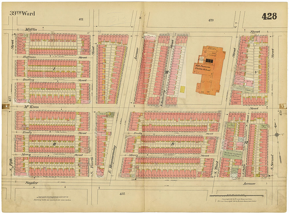 Insurance Maps of the City of Philadelphia, 1915-1920, Plate 428