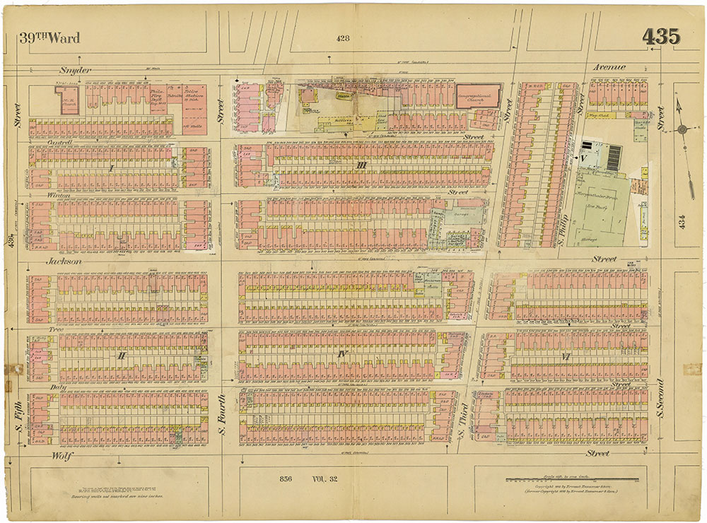 Insurance Maps of the City of Philadelphia, 1915-1920, Plate 435