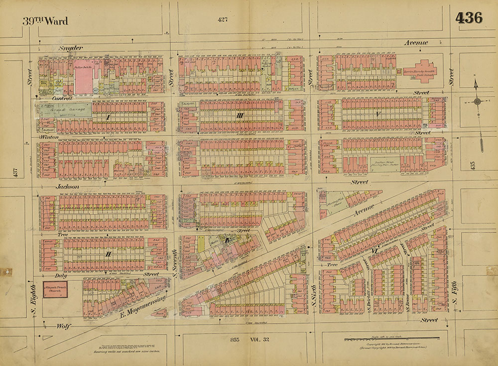 Insurance Maps of the City of Philadelphia, 1915-1920, Plate 436