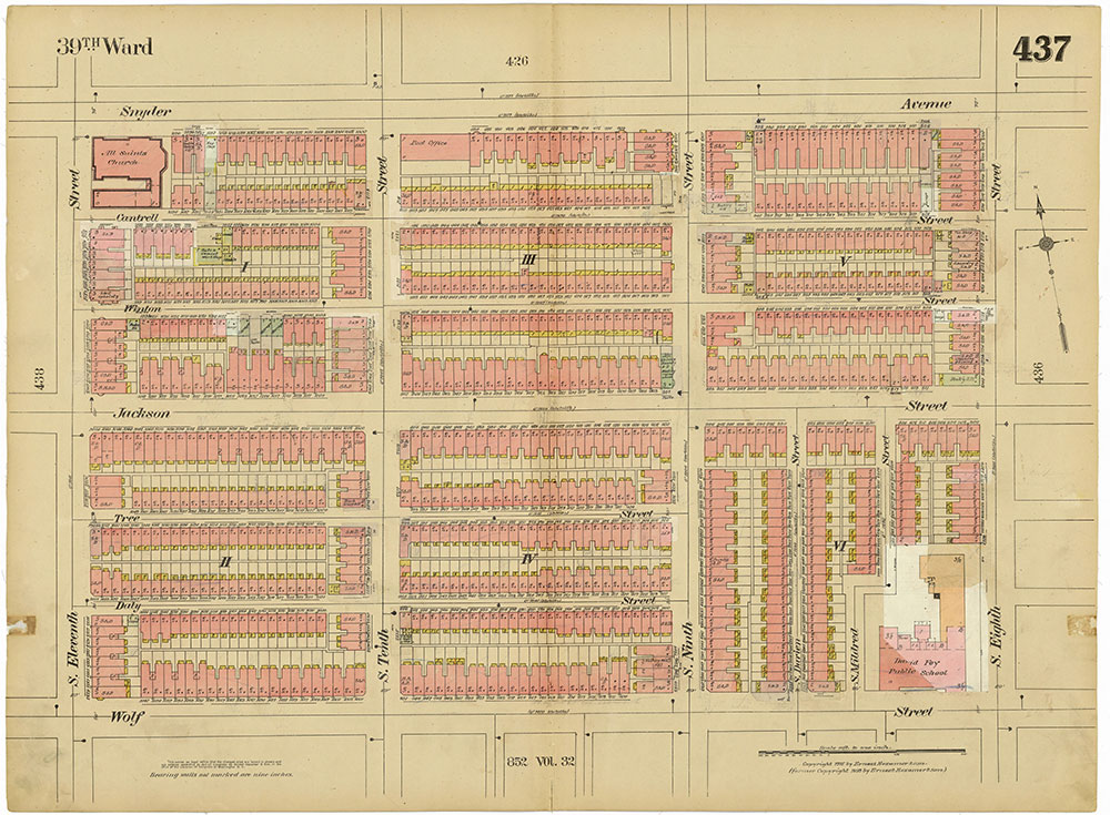 Insurance Maps of the City of Philadelphia, 1915-1920, Plate 437
