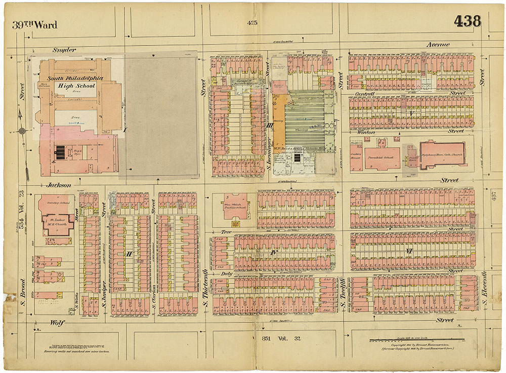 Insurance Maps of the City of Philadelphia, 1915-1920, Plate 438