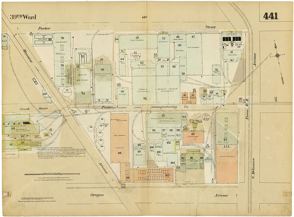 Insurance Maps of the City of Philadelphia, 1915-1920, Plate 441
