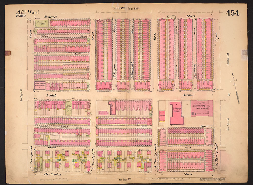 Insurance Maps of the City of Philadelphia, 1893-1914, Plate 454