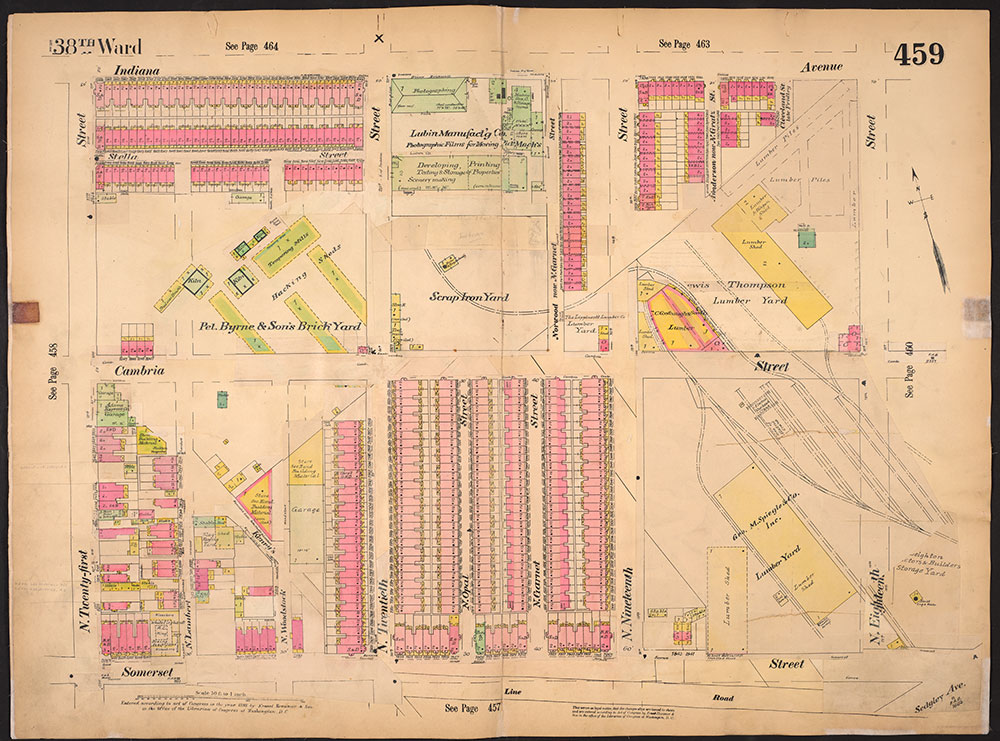 Insurance Maps of the City of Philadelphia, 1893-1914, Plate 459