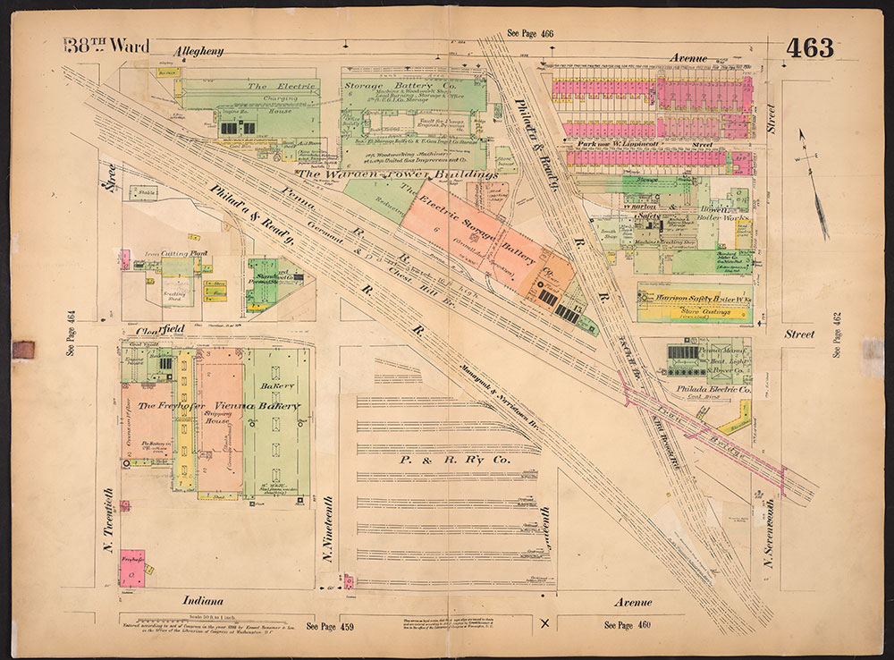 Insurance Maps of the City of Philadelphia, 1893-1914, Plate 463