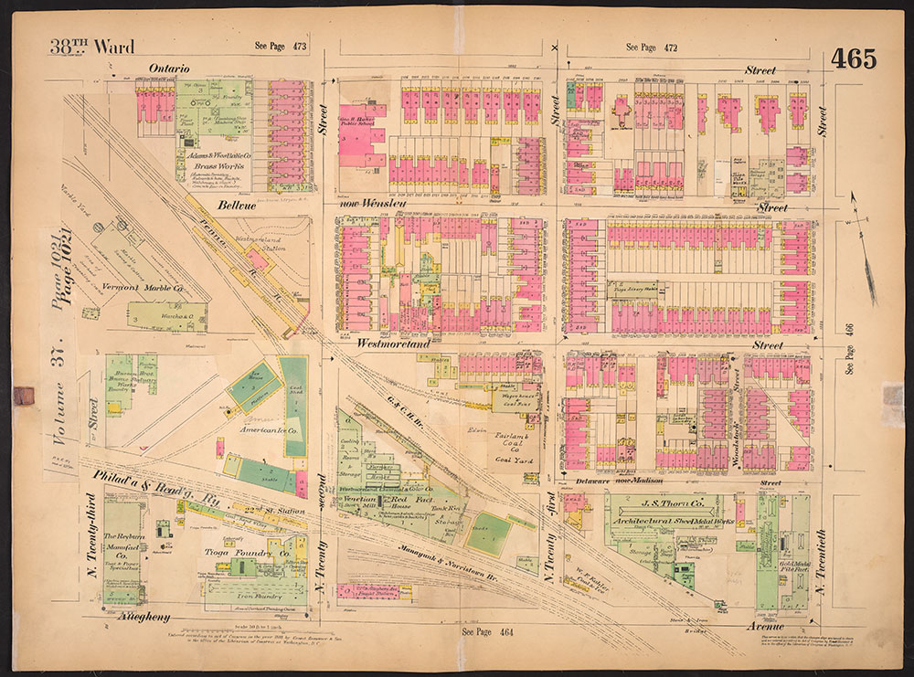 Insurance Maps of the City of Philadelphia, 1893-1914, Plate 465