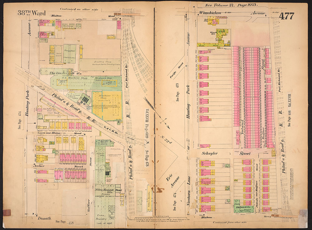 Insurance Maps of the City of Philadelphia, 1893-1914, Plate 477