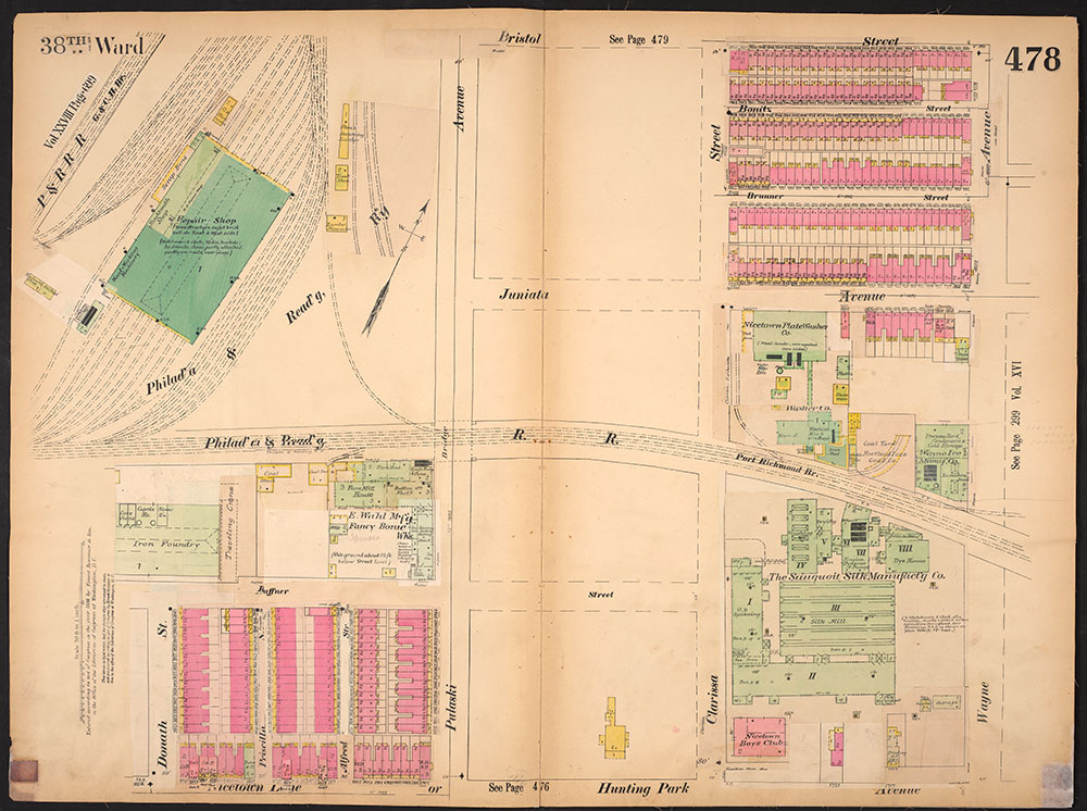 Insurance Maps of the City of Philadelphia, 1893-1914, Plate 478