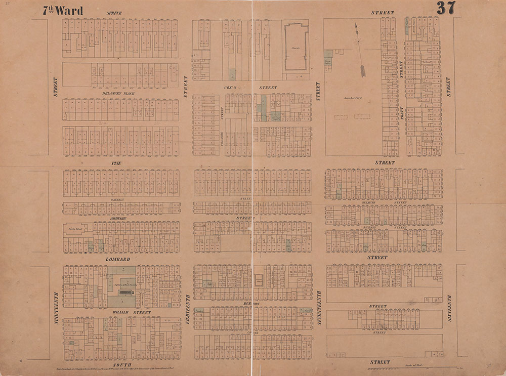 Maps of the City of Philadelphia, 1858-1860, Plate 37