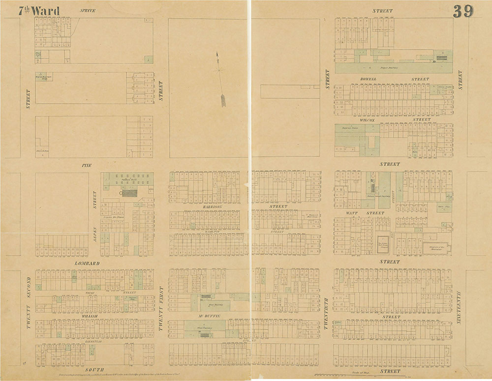 Maps of the City of Philadelphia, 1858-1860, Plate 39