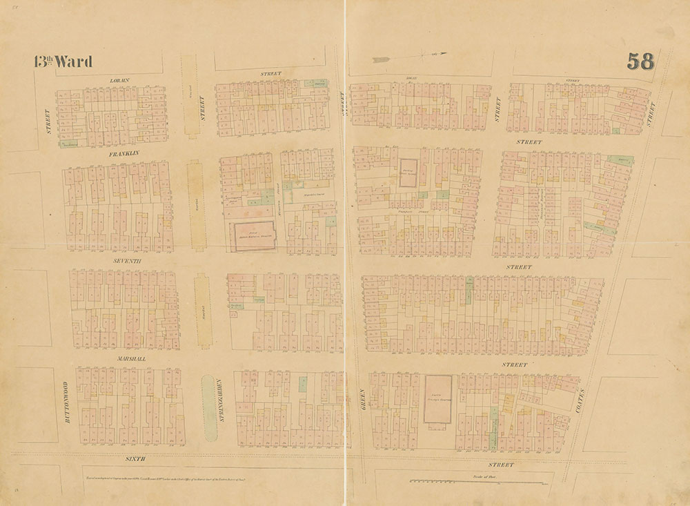Maps of the City of Philadelphia, 1858-1860, Plate 58