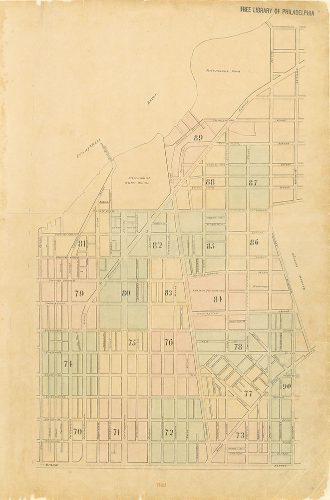 Maps of the City of Philadelphia, 1858-1860, Index (vol. 6)