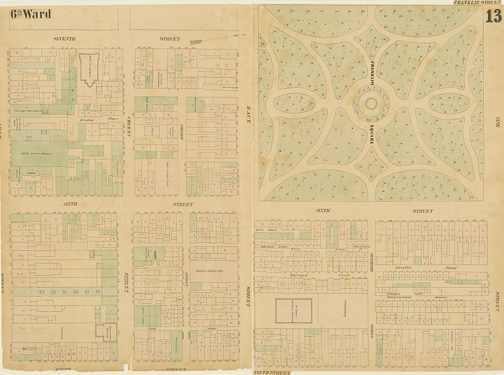Maps of the City of Philadelphia, 1858-1860, Plate 13