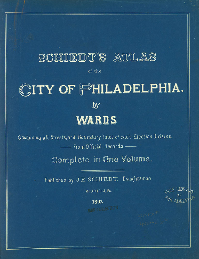 Atlas of the City of Philadelphia by Wards, Titlepage