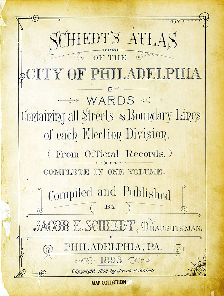 Atlas of the City of Philadelphia by Wards, Title Page