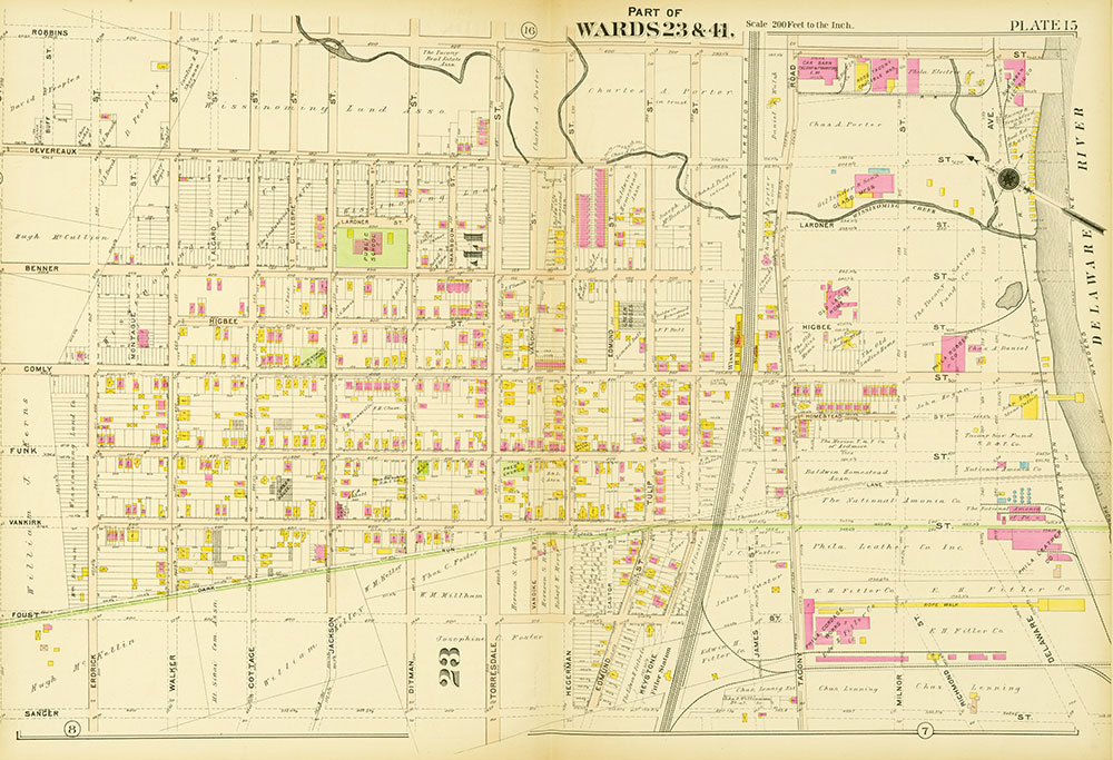 Atlas of the 23rd, 35th, & 41st Wards of the City of Philadelphia, Plate 15