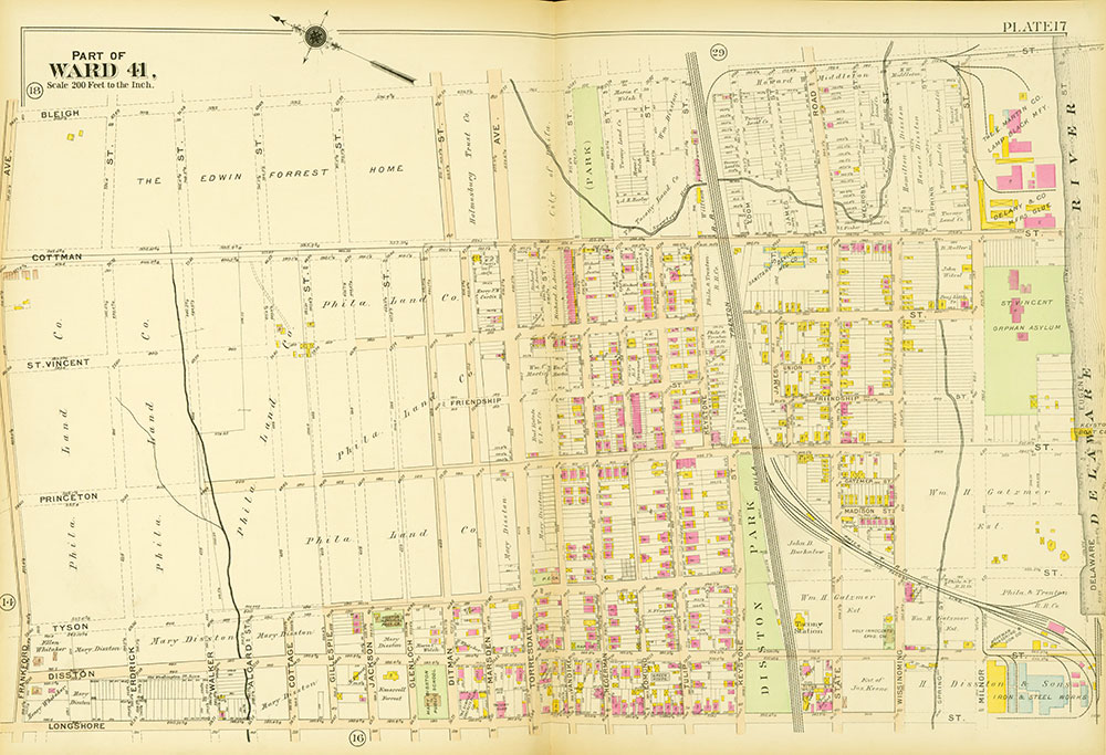 Atlas of the 23rd, 35th, & 41st Wards of the City of Philadelphia, Plate 17