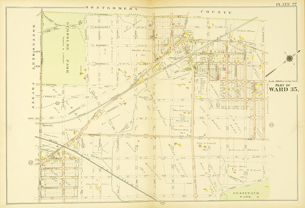 Atlas of the 23rd, 35th, & 41st Wards of the City of Philadelphia, Plate 22