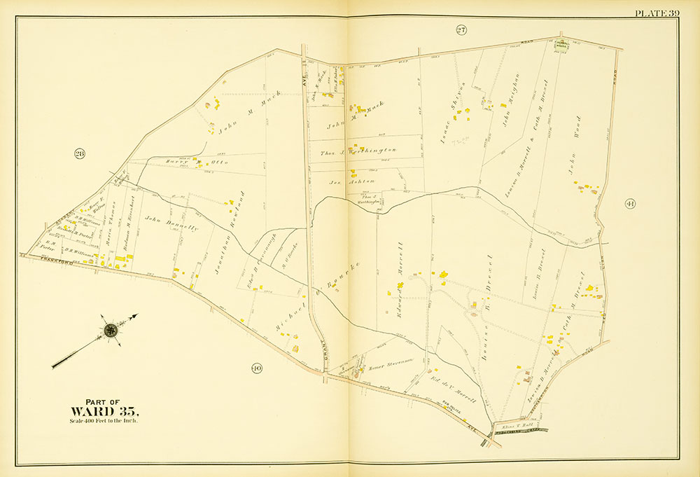 Atlas of the 23rd, 35th, & 41st Wards of the City of Philadelphia, Plate 39