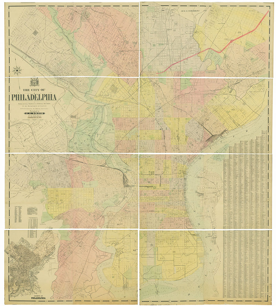 City of Philadelphia, 1913, Map