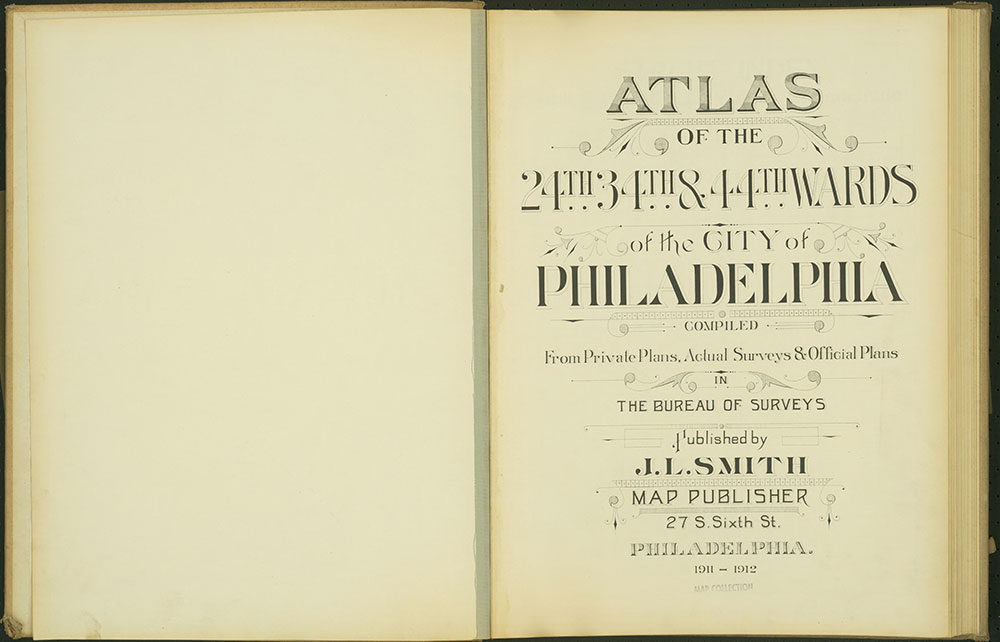Atlas of the 24th, 34th & 44th Wards of the City of Philadelphia, 1911-1912, Title Page