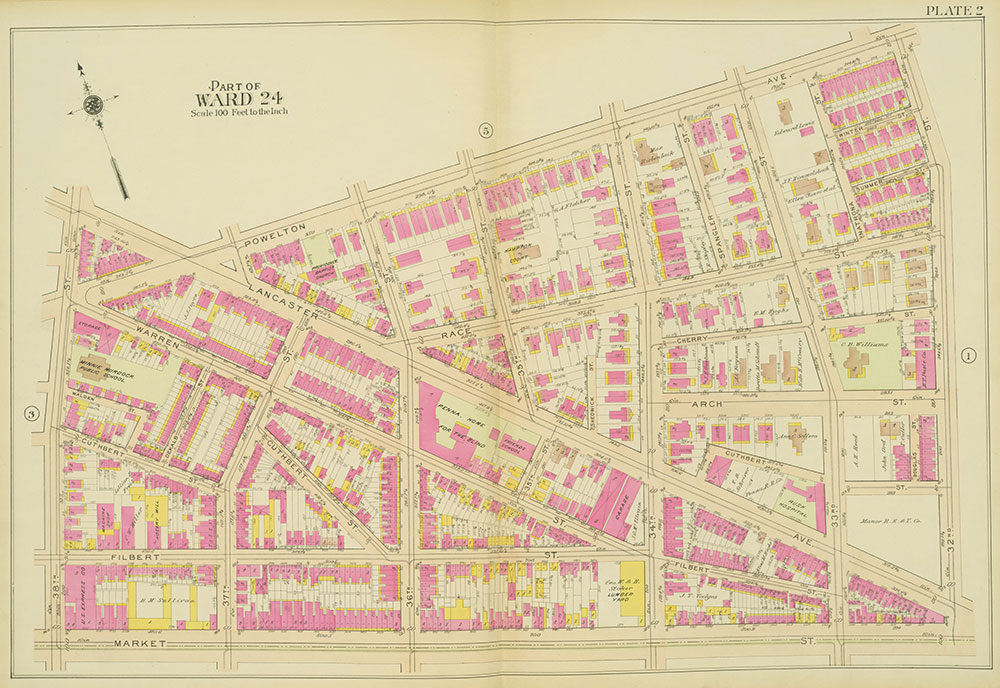 Atlas of the 24th, 34th & 44th Wards of the City of Philadelphia, 1911-1912, Plate 2