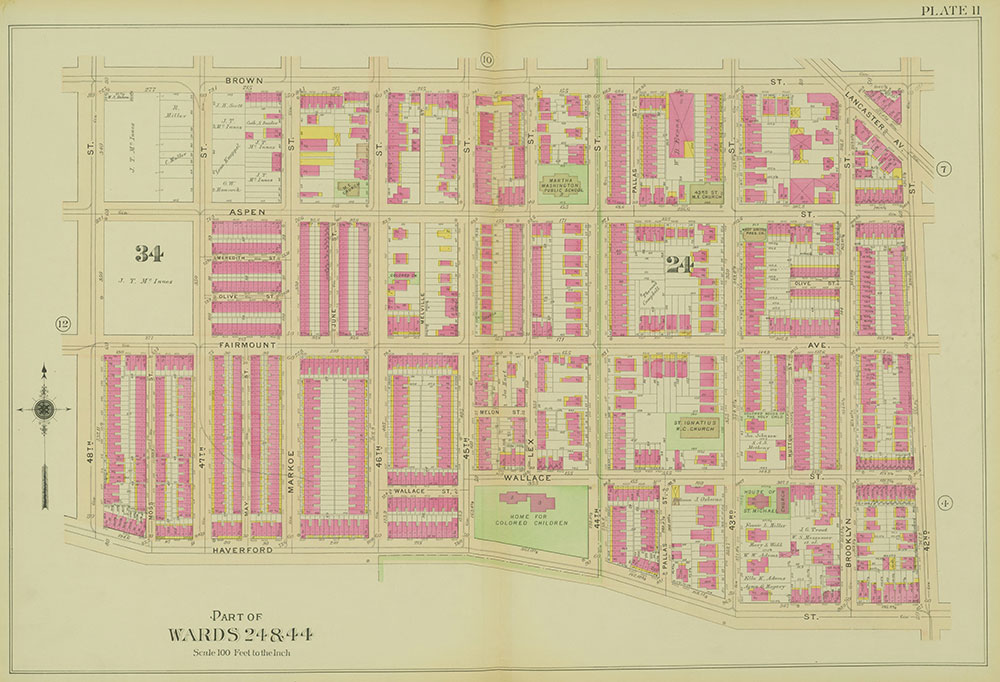 Atlas of the 24th, 34th & 44th Wards of the City of Philadelphia, 1911-1912, Plate 11