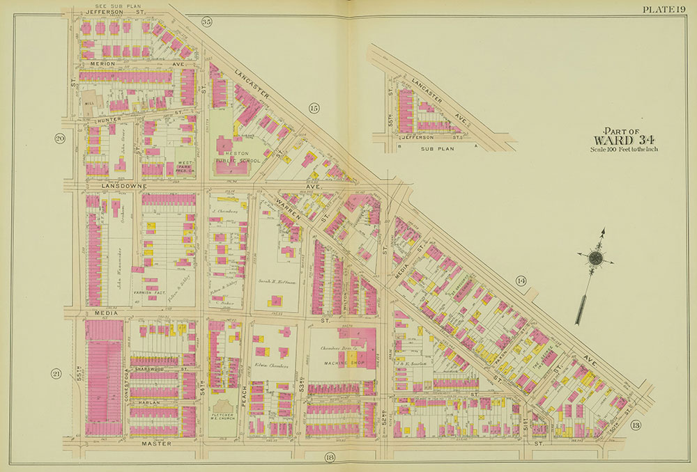 Atlas of the 24th, 34th & 44th Wards of the City of Philadelphia, 1911-1912, Plate 19