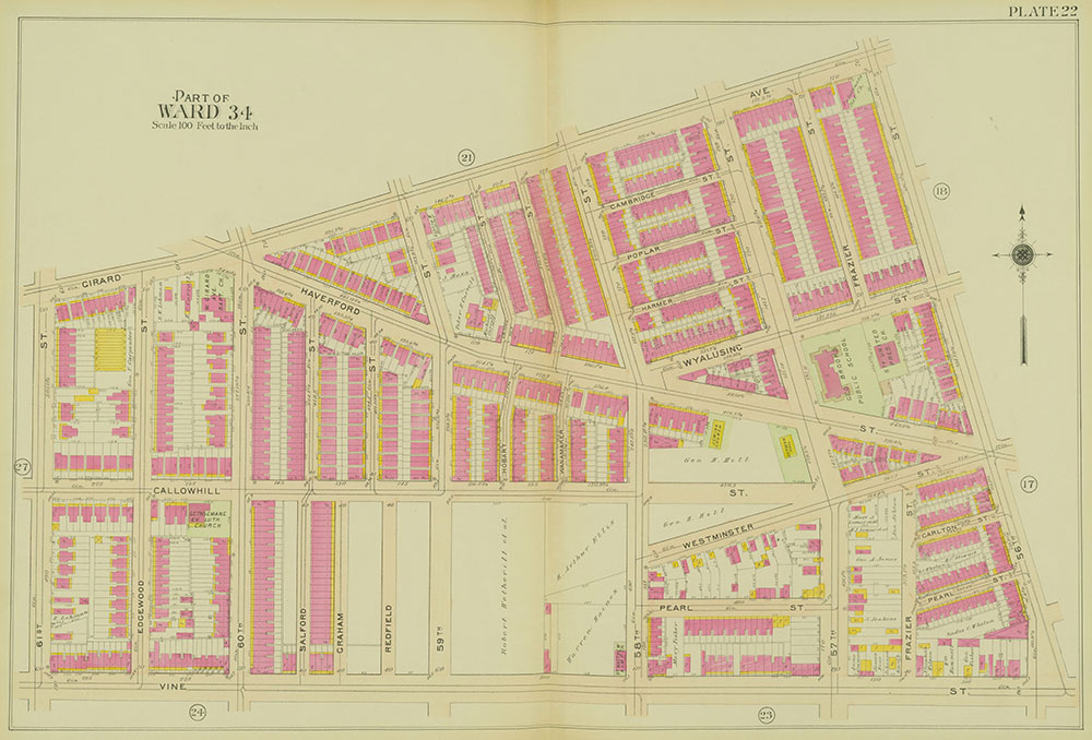 Atlas of the 24th, 34th & 44th Wards of the City of Philadelphia, 1911-1912, Plate 22