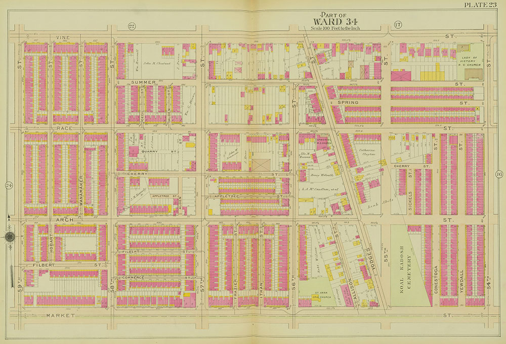 Atlas of the 24th, 34th & 44th Wards of the City of Philadelphia, 1911-1912, Plate 23