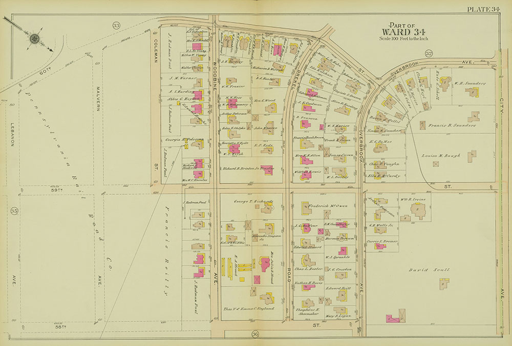 Atlas of the 24th, 34th & 44th Wards of the City of Philadelphia, 1911-1912, Plate 34