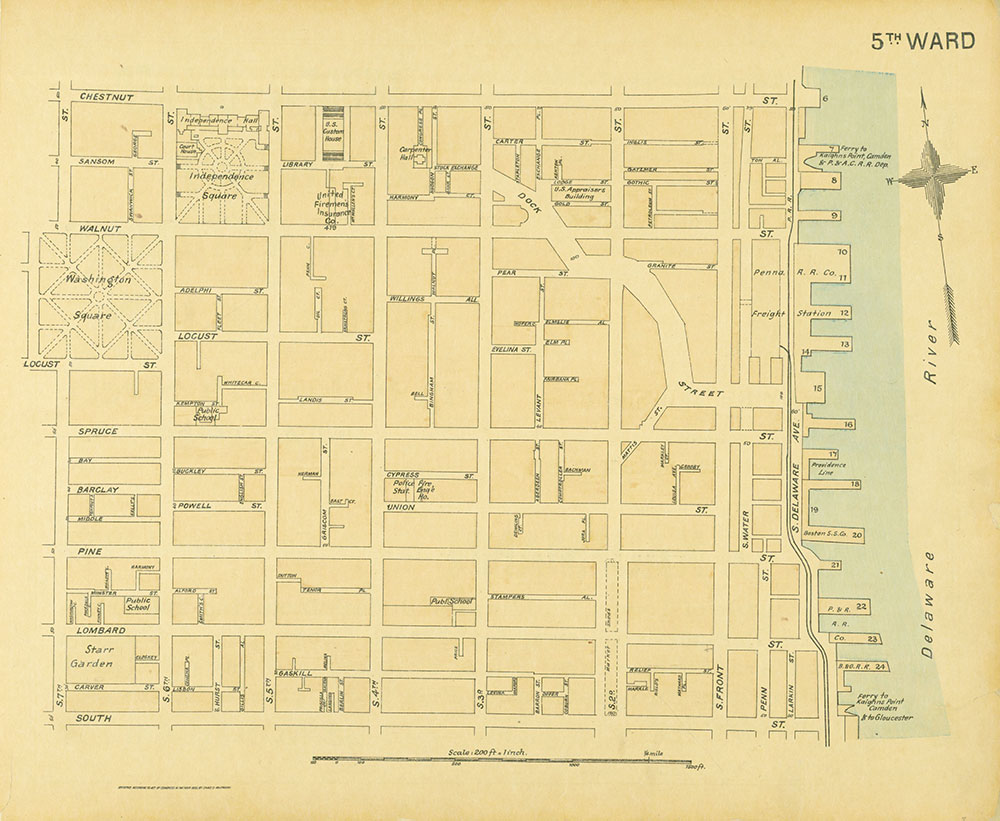 Street Atlas of Philadelphia by Wards, 5th Ward