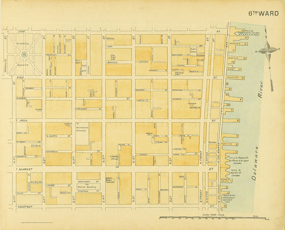 Street Atlas of Philadelphia by Wards, 6th Ward