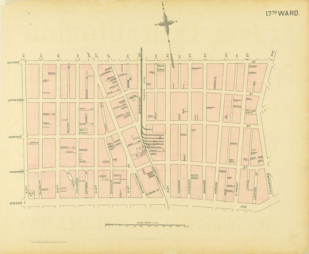 Street Atlas of Philadelphia by Wards, Ward 17