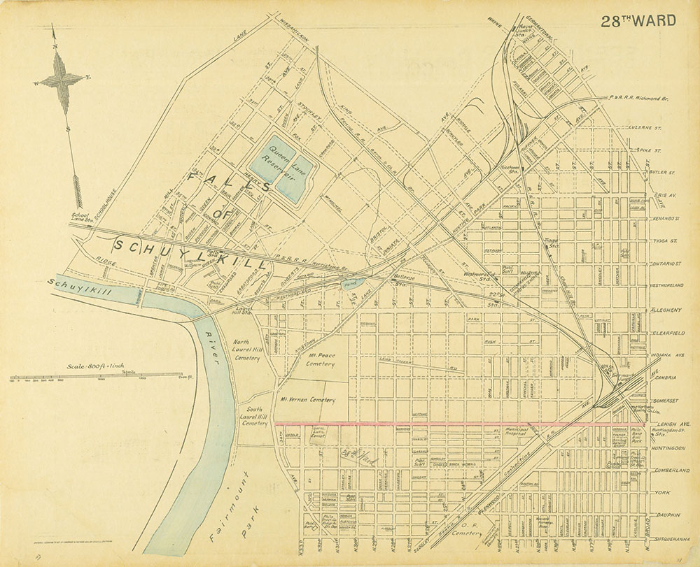 Street Atlas of Philadelphia by Wards, 28th Ward
