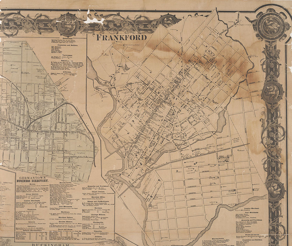 Map of the Vicinity of Philadelphia From Actual Surveys 1861, Plate 3-A: Philadelphia (part)