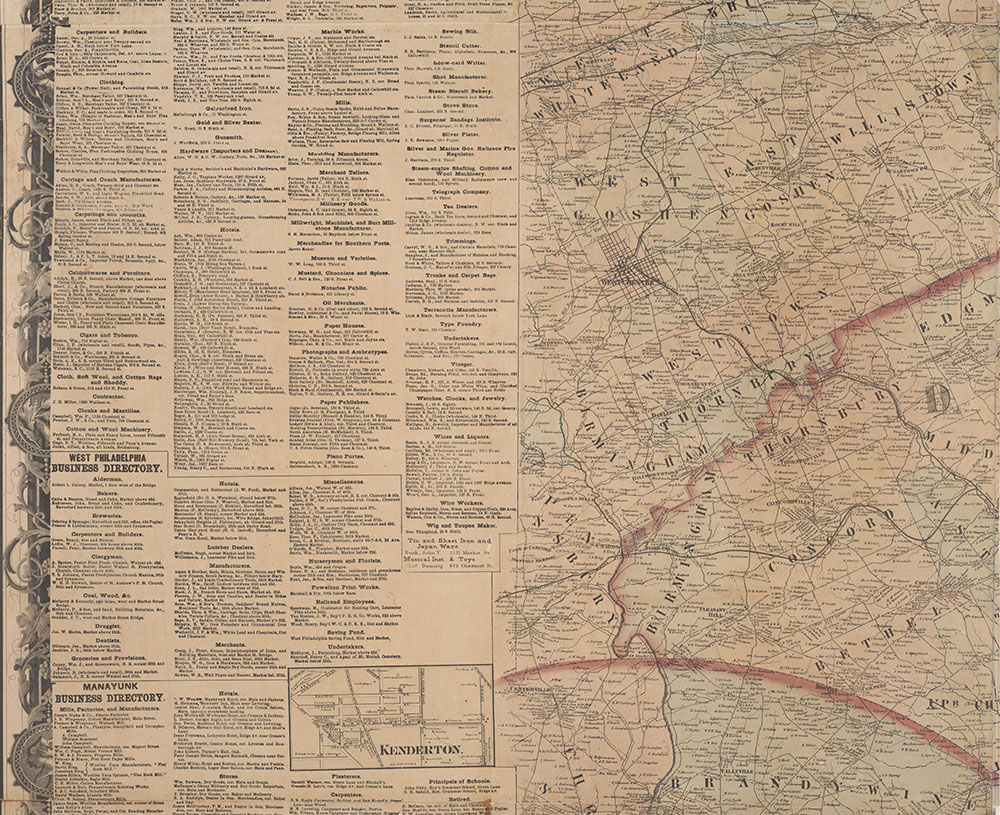 Map of the Vicinity of Philadelphia From Actual Surveys 1861, Plate 4-A: Southeast Suburbs