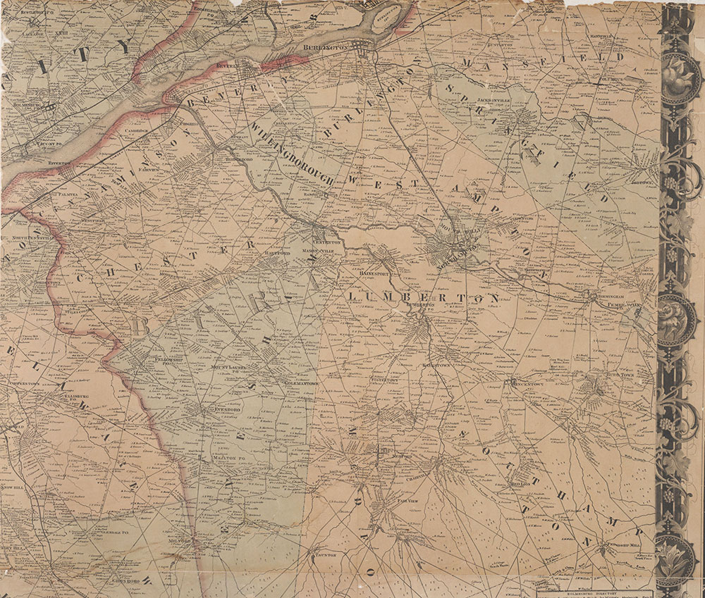 Map of the Vicinity of Philadelphia From Actual Surveys 1861, Plate 6-A: Southeast Suburbs