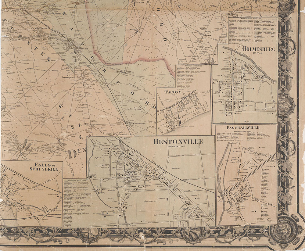 Map of the Vicinity of Philadelphia, From Actual Surveys, 1861, Plate 6-B: Southeast Suburbs